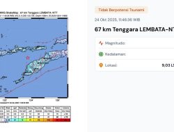 Gempa Hari Ini Jumat 24 Oktober 2025 Tiga Kali Getarkan Indonesia Sebelum Akhir Pekan