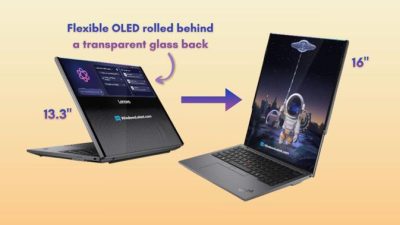 Laptop Futuristis dengan Layar Transparan Muncul Jelang CES 2026