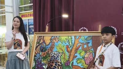 Caleb Putra Verlita Evelyn Dukung Perlindungan Satwa Langka Melalui Seni Lukis